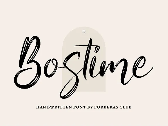 Bostime font