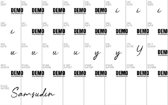 Samsudin-DEMO FONT