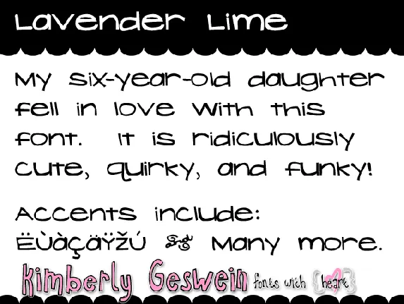 Lavender Lime font