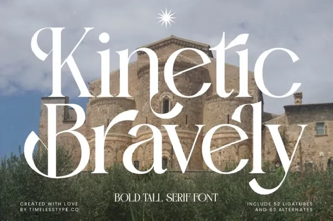 Kinetic Bravely font