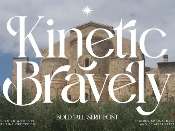 Kinetic Bravely font