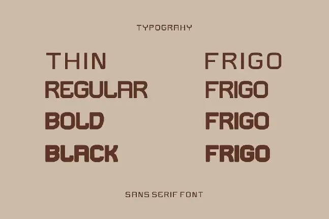 FRIGO font