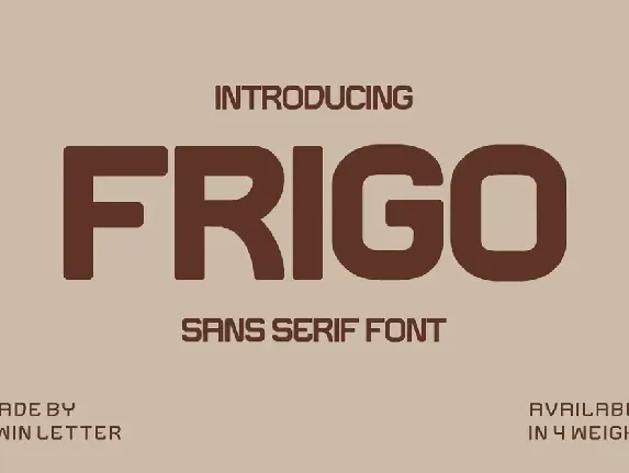 FRIGO font