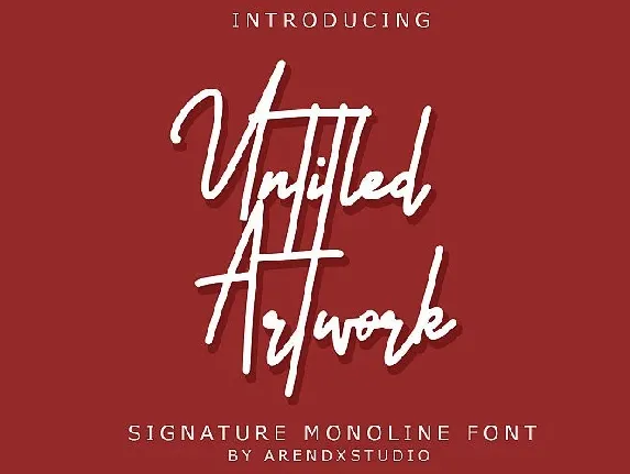 Untitled Artwork Signature font