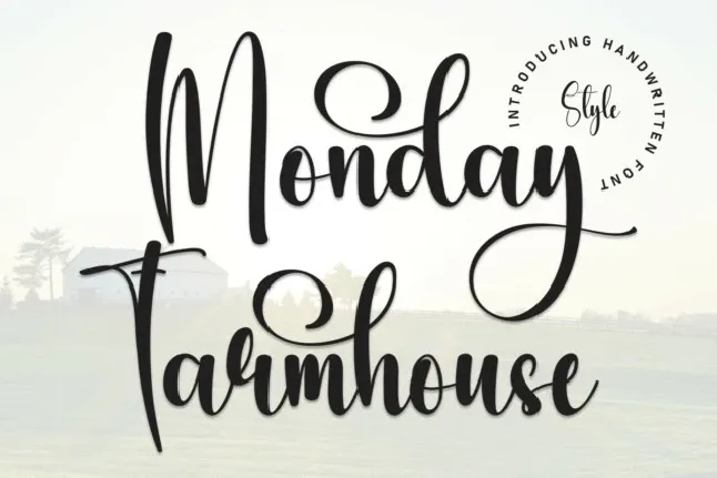 Monday Farmhouse Script font