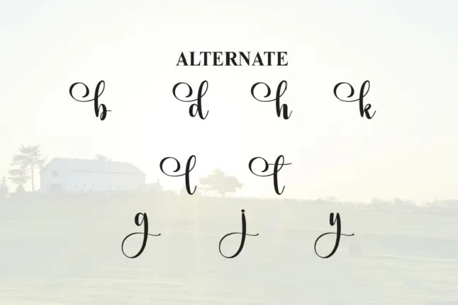 Monday Farmhouse Script font