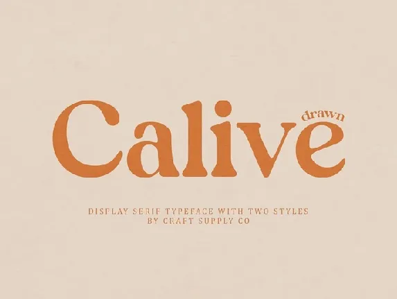 Calive Drawn font