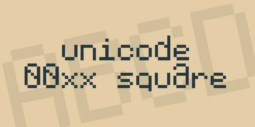 unicode 00xx square font