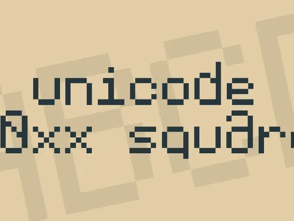 unicode 00xx square font