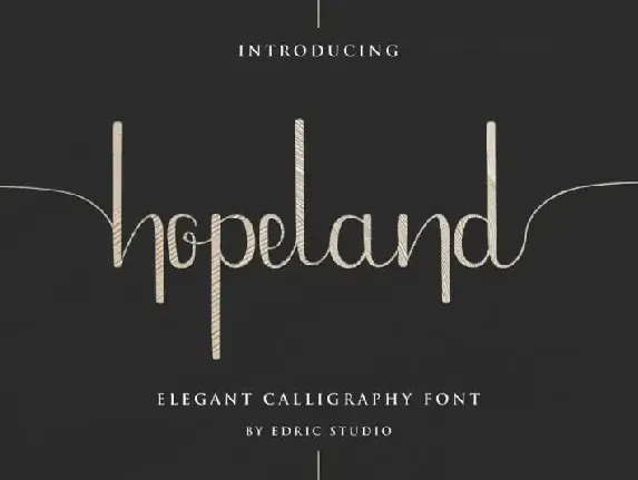 HopeLand Calligraphy font