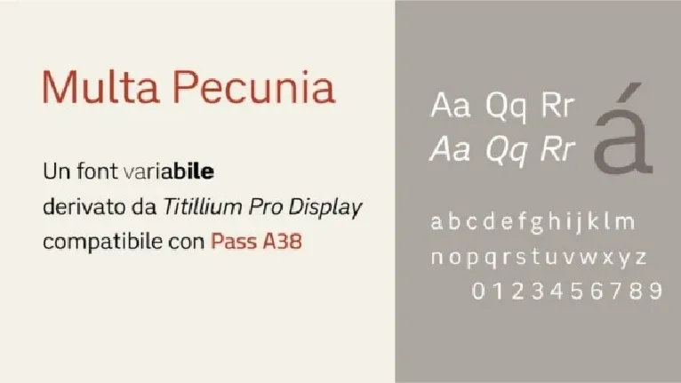 Multa Pecunia Family font