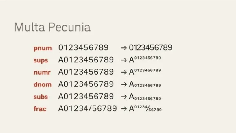 Multa Pecunia Family font