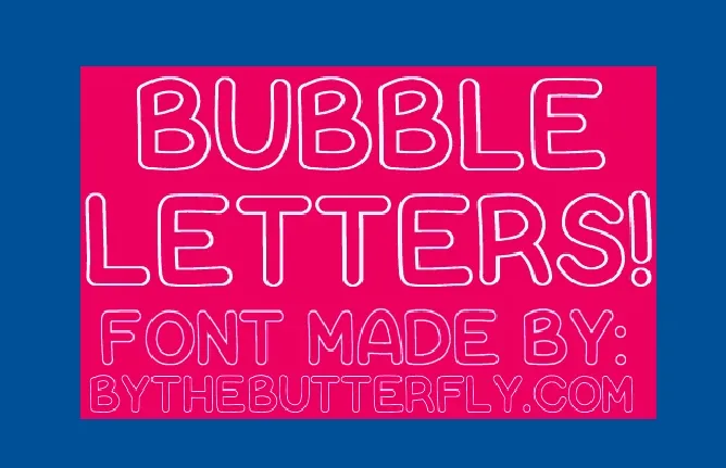 Bubble Letters font