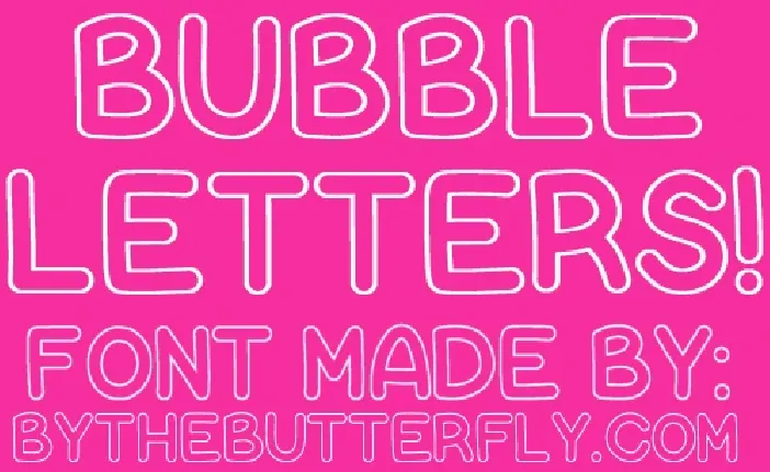 Bubble Letters font