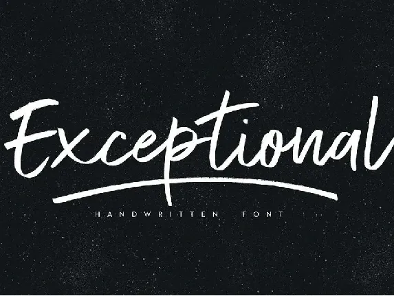 Exceptional font