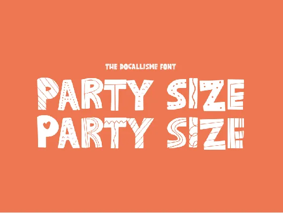 PARTY SIZE font