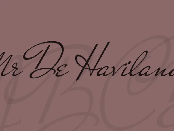 Mr De Haviland font