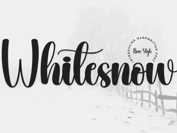 Whitesnow Script font