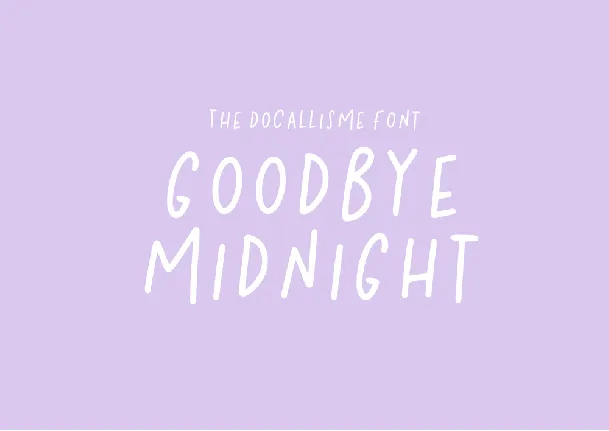 Goodbye Midnight font