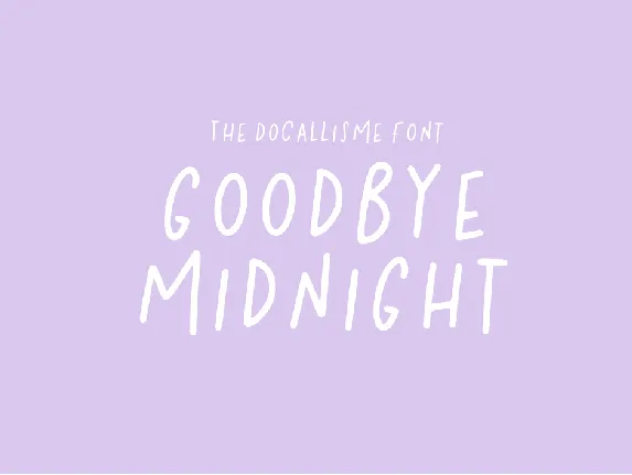 Goodbye Midnight font