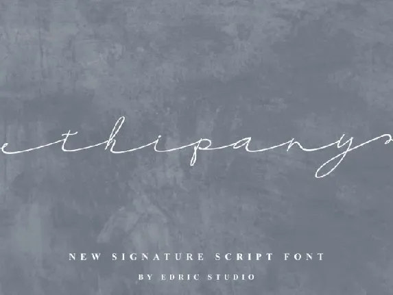 Thipany Signature font