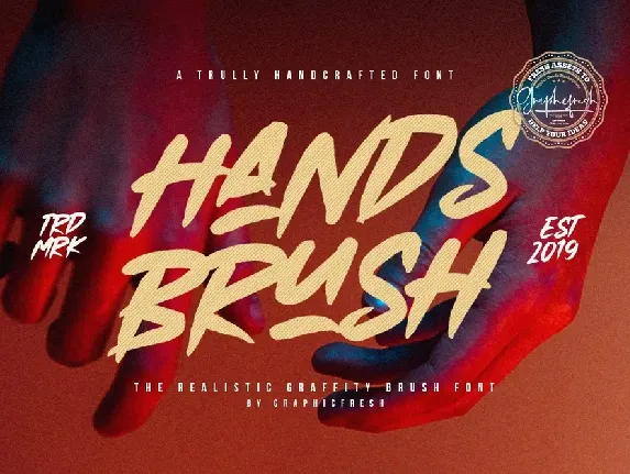 Hands Brush font