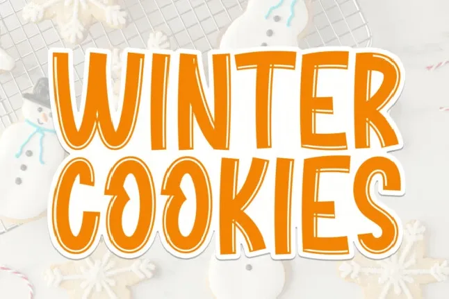 Winter Cookies Display font