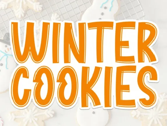 Winter Cookies Display font