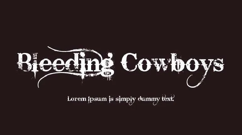 Bleeding Cowboys font