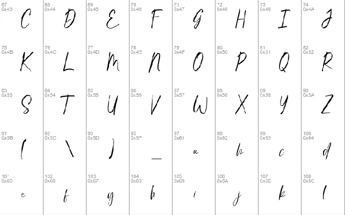 CatherinaSignature font