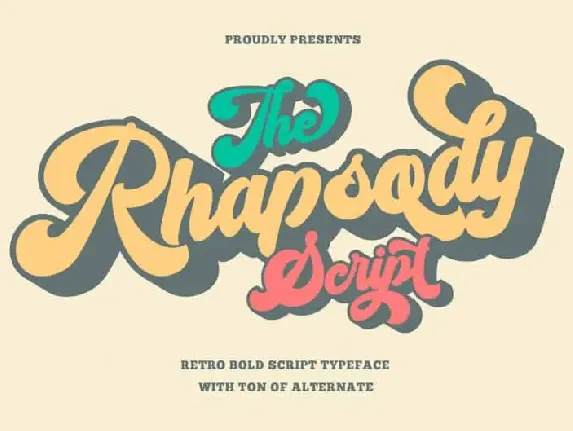 Rhapsody – Bold Script Typeface font