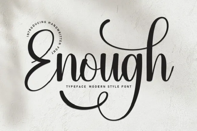 Enough Script font