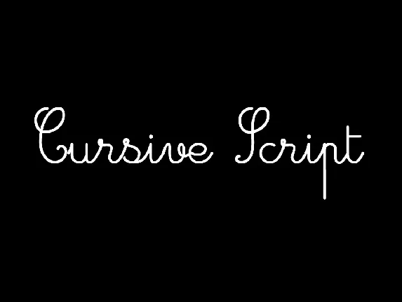 Cursive Script font