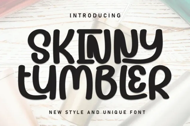 Skinny Tumbler Display font