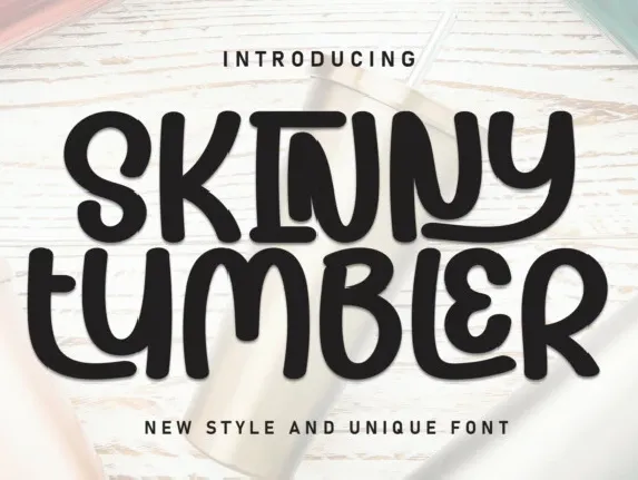 Skinny Tumbler Display font