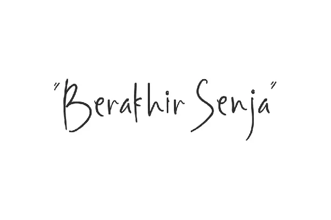 Berakhir Senja Demo font