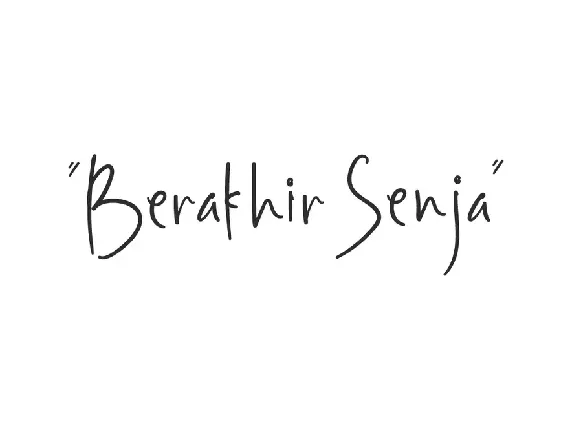 Berakhir Senja Demo font