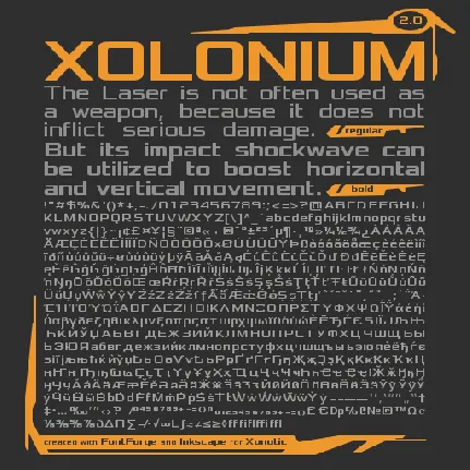 Xolonium font