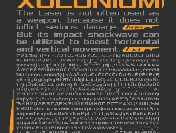 Xolonium font