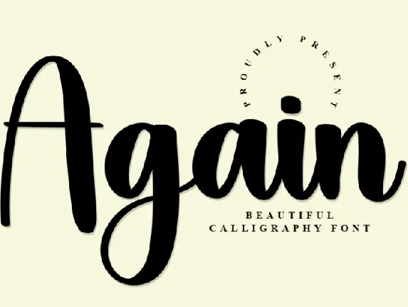 Again Typeface font