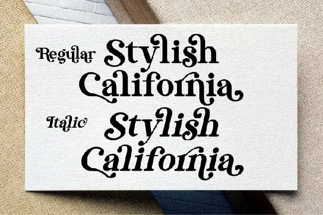 Stylish California Serif font