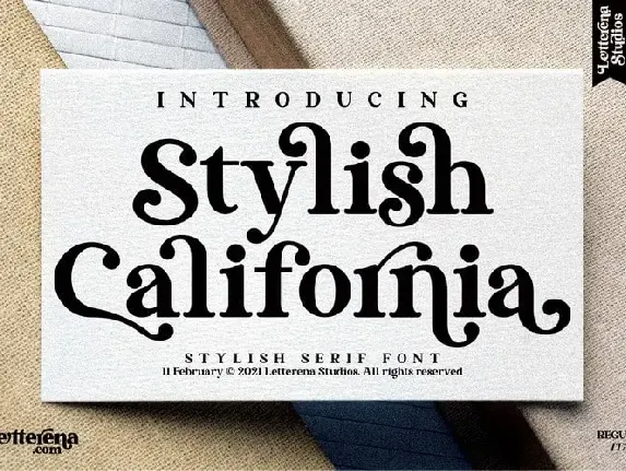 Stylish California Serif font