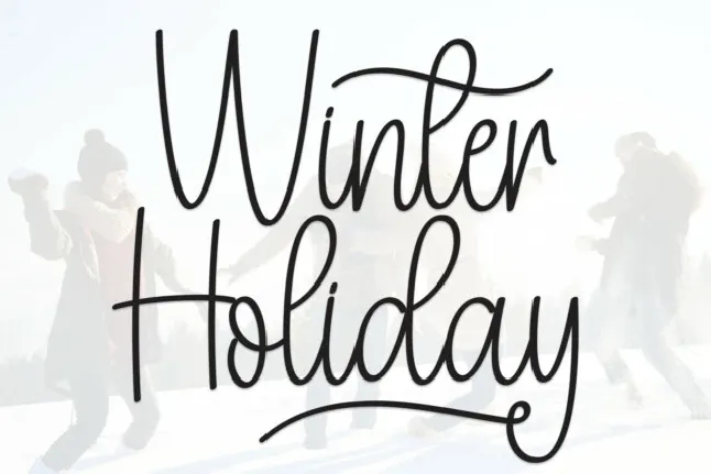 Winter Holiday Script font