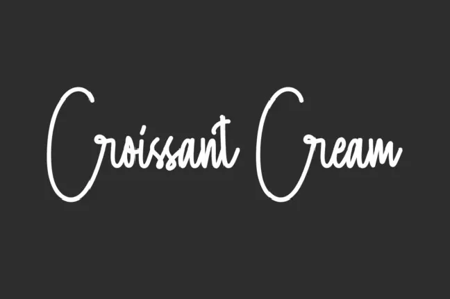 Croissant Cream font