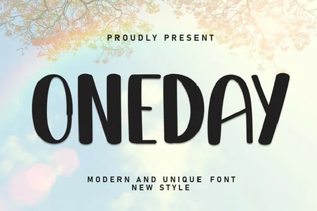 Oneday Display font