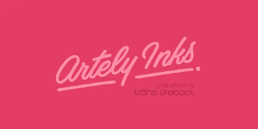 Artely Inks PERSONAL USE font