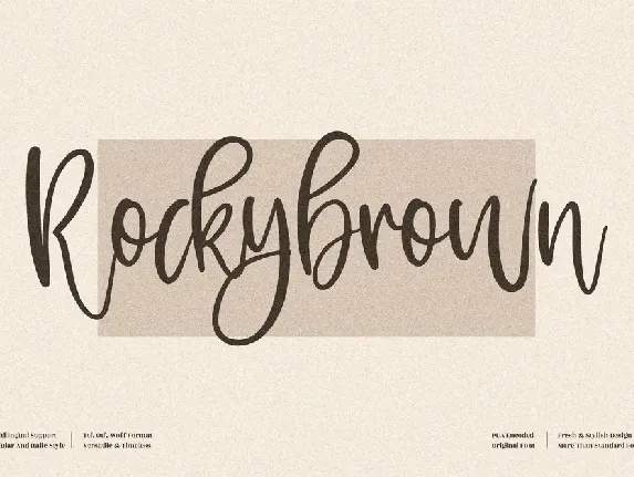 Rockybrown font