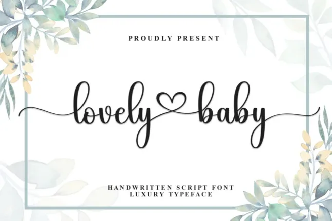 Lovely Baby Calligraphy font