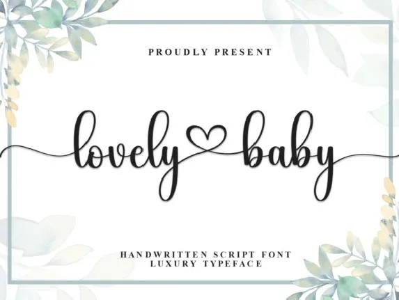 Lovely Baby Calligraphy font