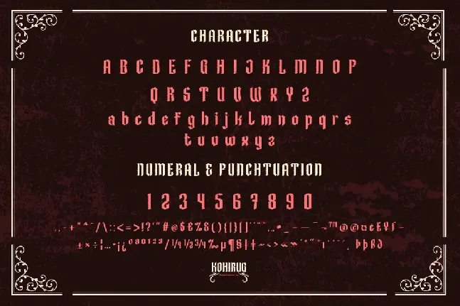 KOHIRUG font